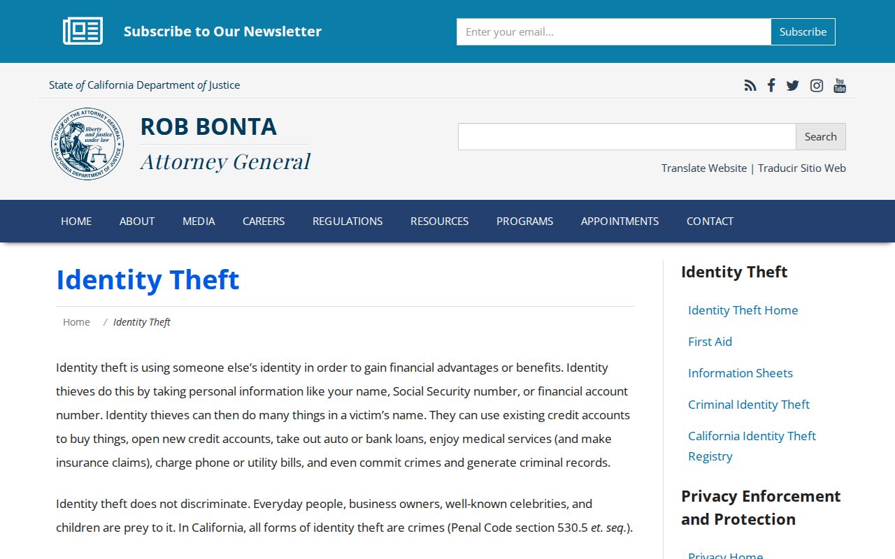 Santa Paula neighbors California identity theft guidance
