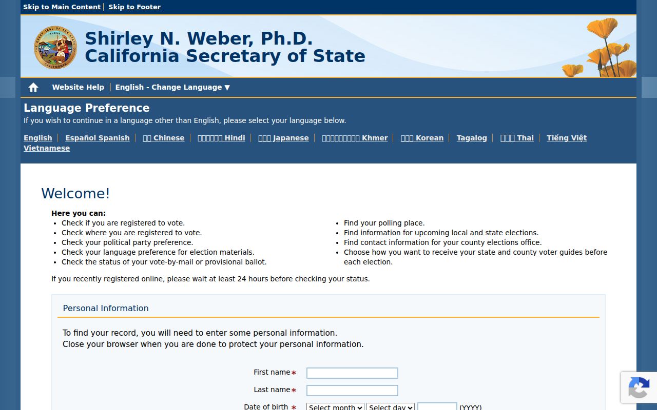 Santa Paula neighbors My Voter Status self-authentication